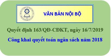 Công khai quyết toán năm 2018